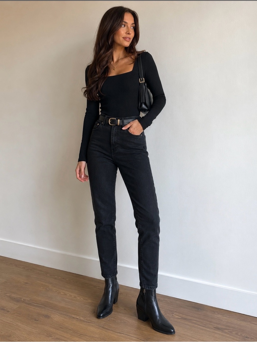 Frye Sleek Black Ankle Boots with Pointed Toe